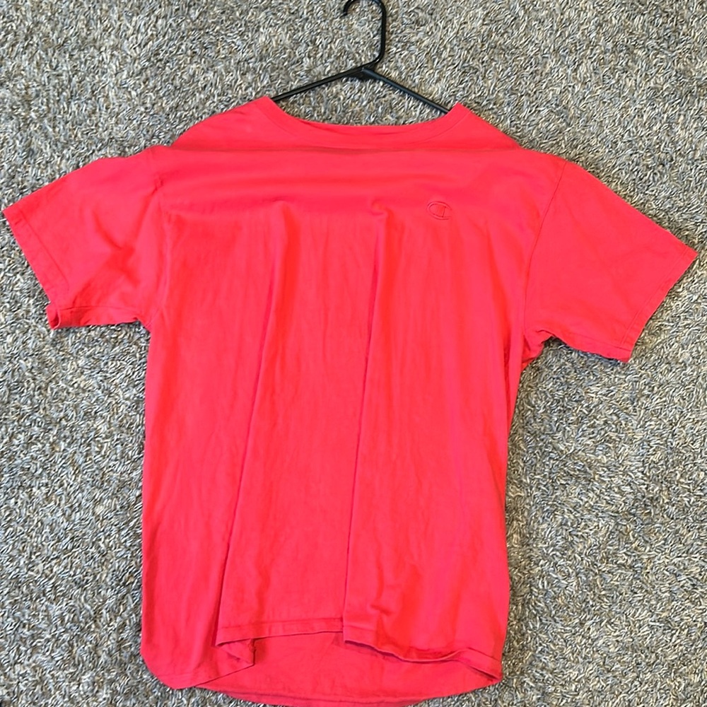 Red champion shirt